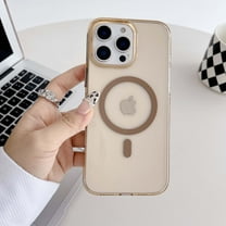 for iPhone 16 Pro Case, Compatible with Mag-Safe, Shockproof Military-Grade Protection, Magnetic Anti-fall Rugged Phone Case for iPhone 16 Pro, Classic Hybrid Transparent Case,Gold