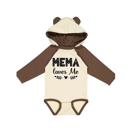 

Inktastic Mema Loves Me Baby Clothes Gift Baby Girl Long Sleeve Bodysuit