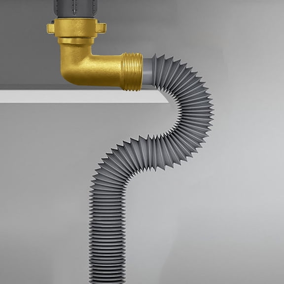 90 Degree Brass Garden Hose Elbow Adapter 3/4 Inch GHT Male to Female Connector for RV Water Inlet and Outdoor Hose