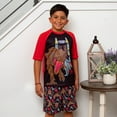 thumbnail image 5 of Jurassic World Boys' Blue T-Rex Park Logo Sleep Pajama Set Shorts, 5 of 7
