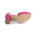 thumbnail image 3 of BLISSFUL STEP Valentine's Women's Platform T Strap Bow Vintage Block Heels Pumps Hot Pink 7, 3 of 8