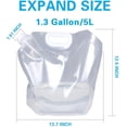thumbnail image 2 of NestE - Collapsible Water Container Bag, BPA Free Food Grade Clear Plastic Storage Jug for Sport Camping Riding Mountaineer,Freezable, Food Grade (2-pack-1.3 Gal), 2 of 12