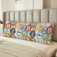 thumbnail image 2 of Fotbe Travel Stamp Funda para Almohada Corporal con Diseño, Funda de Microfibra Ultrasuave de 20x54 Pulgadas, Ropa de Cama Elegante, 2 of 7