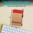 thumbnail image 5 of 10 ECO Jotters with Pen Set - Recycled Paper, 3 x 5 inches, Minimalist, Handy - Red, 5 of 5
