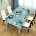thumbnail image 6 of SKYSONIC 60"x120" Square Tablecloth with Winter Seamless Cute Owls and Snow Prints, Anti-Wrinkle and Smooth Table Cloth for Kitchen/Home Party Decoration, 6 of 7