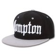 thumbnail image 2 of FA Snaps Compton City Snapback Hat Cap - Negro / Gris Gravity Threads Gorra de béisbol, 2 of 2