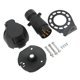 thumbnail image 3 of Enchufe De Remolque, Contacto De Tornillo De Alta Eficiencia Carcasa De ABS Conector De Cable De 7 Pines Piezas De Repuesto Resistente A La Corrosión Con Piezas De Montaje Para ANGGREK Trailer Connector Bracket Kit, 3 of 8