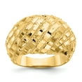 thumbnail image 1 of 14K Yellow Gold Diamond-Cut Dome Ring, 1 of 2