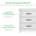 thumbnail image 5 of Evolur Andorra Double Dresser, Spacious Six Drawer Dresser, Made of Hardwood, Weathered White, 5 of 12