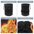 thumbnail image 3 of PhooArto Travel Cosmetic Bags Barrel Makeup Bag, Multifunctional Toiletry Bucket Bags Round Organizer Storage Pocket, Flaming Run Horse, 3 of 6
