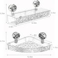 thumbnail image 3 of Thrivenget Shower Shelf, Thrivenget Shelves, Corrugated Suction Cup Storage Holder, SuctionCup Bathroom Shelf, Light Luxury Style Glacier Pattern Suction CupShelf (Transparent b), 3 of 7
