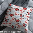 thumbnail image 2 of jejeloiu Cartoon Heart Bow Fabric by the Yard 10 Yards,Pixel Geometric Style Room Decor Fabric by the Yard,Red Bow Knot Sewing Fabric For Girl,Microfiber Room Decor, 2 of 6