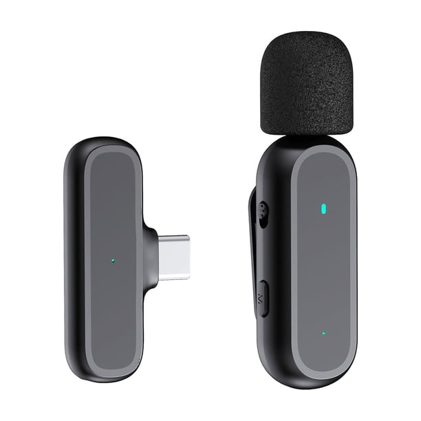 Sistema de micrófono con clip inalámbrico portátil One-trigger-One para teléfonos Android tipo C