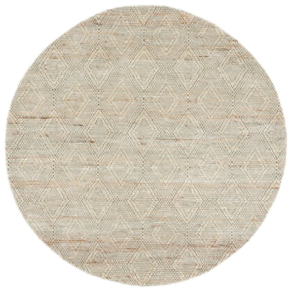 SAFAVIEH Marbella Phillis Diamond Area Rug, Grey/Sage, 6' x 6' Round