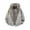 Light Gray, variant on Winter Lined Hooded Coat With Trim Heavyweight Jacket For Cold Weather Windproof Outdoor With Warm Insulation