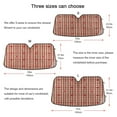 thumbnail image 5 of ALAZA Red Hearts Checkered Windshield Sun Shade Car Foldable Sun Visor Block UV Rays Protector 53"x23.5", 5 of 8