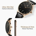 thumbnail image 6 of Men Watches Fashion Minimalist Quartz Watch for Men Analog Waterproof Watches with Leather Strap Gift for Man, 6 of 8