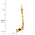thumbnail image 3 of 14k Yellow Gold Hockey Goalie Stick Puck Glove Necklace Charm Pendant Sport, 3 of 7