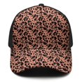 thumbnail image 3 of Leopard Print Baseball Cap Adjustable Size – Stylish Spliced Design Trucker Hat, Dad Hat with Full Print Front & Brim, Breathable Cotton Blend Snapback for Sports, Travel & Daily Wear, 3 of 3