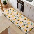 thumbnail image 5 of Yellow Lemon Fruit Leaves LightPink Pattern Kitchen Rug Mat,Kitchen Runner Rugs Non Skid Washable,Decorative Kitchen Floor Mats for Kitchen,Sink,Laundry,17"x47.2", 5 of 7