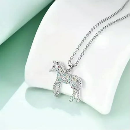 GAVONO Colorful Horse Pendant Necklace Trendy Jewelry Gift Clothing Accessories Hot New