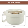 thumbnail image 2 of Microwave Ramen Bowl,28 oz White Microwave Soup Bowl with Lid for Oatmeal,Reusable Soup Lunch Container for Gumbo,Salad,Crunch,Cereal, 2 of 6