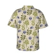 thumbnail image 3 of Uemuo Skull Snake Printed Regular Fit Short Sleeve Casual Hawaiian Shirt for Men,Aloha shirt,Tropical shirt,Floral print shirt,Vacation Beach shirt-Small, 3 of 9