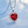 thumbnail image 4 of White Gold Plated Crystals Necklace & Earrings Set (Red), 4 of 6