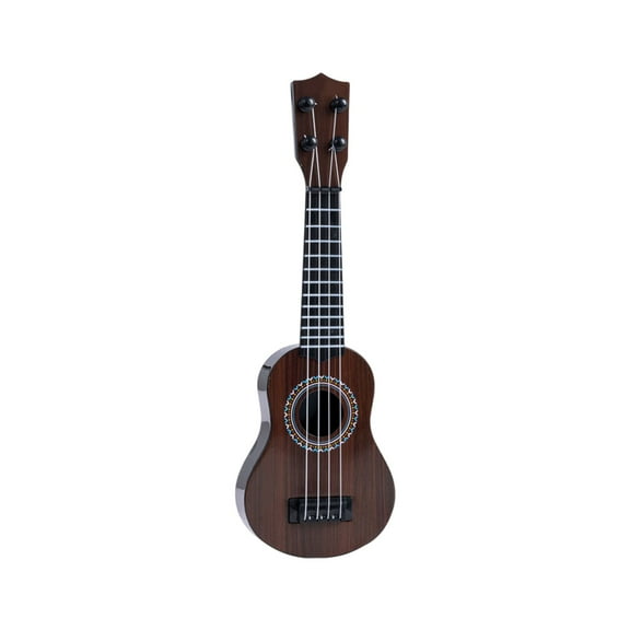Mini 4-String Ukulele Toy, Durable ABS Plastic, Soft Nylon Strings, Tunable Pegs, Portable Musical Instrument for Early Learning, Includes Plectrum