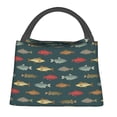 thumbnail image 1 of Fotbe River Freshwater Fish Bolsa Térmica Portátil con Estampado, Bolsa de Entrega de Alimentos Aislada, Bolsa Reutilizable de Gran Capacidad para Comidas y Supermercado, 1 of 6