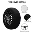 thumbnail image 2 of Naloa crystal Skull flower PVC Leather Spare Tire Wheel Cover for Car Truck SUV Camper Trailer Universal Fit many size14 inch, 2 of 6