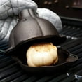 Charcoal Companion Cast Iron Garlic Roaster and Squeezer Set For