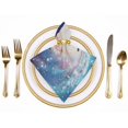 thumbnail image 2 of Werpe Galaxy Polyester Dinner Napkin for Dining Table Kitchen Party Housewarming Decor, Farmhouse Party Dining Table Decor, Pack of 6 2 PCS, 2 of 7