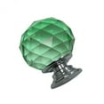 thumbnail image 1 of 2x Glass Furniture Knobs, Drawer Knobs Kitchen Cupboard Cabinet Knobs Handles, 30MM Diameter - Green, 30mm, 1 of 8