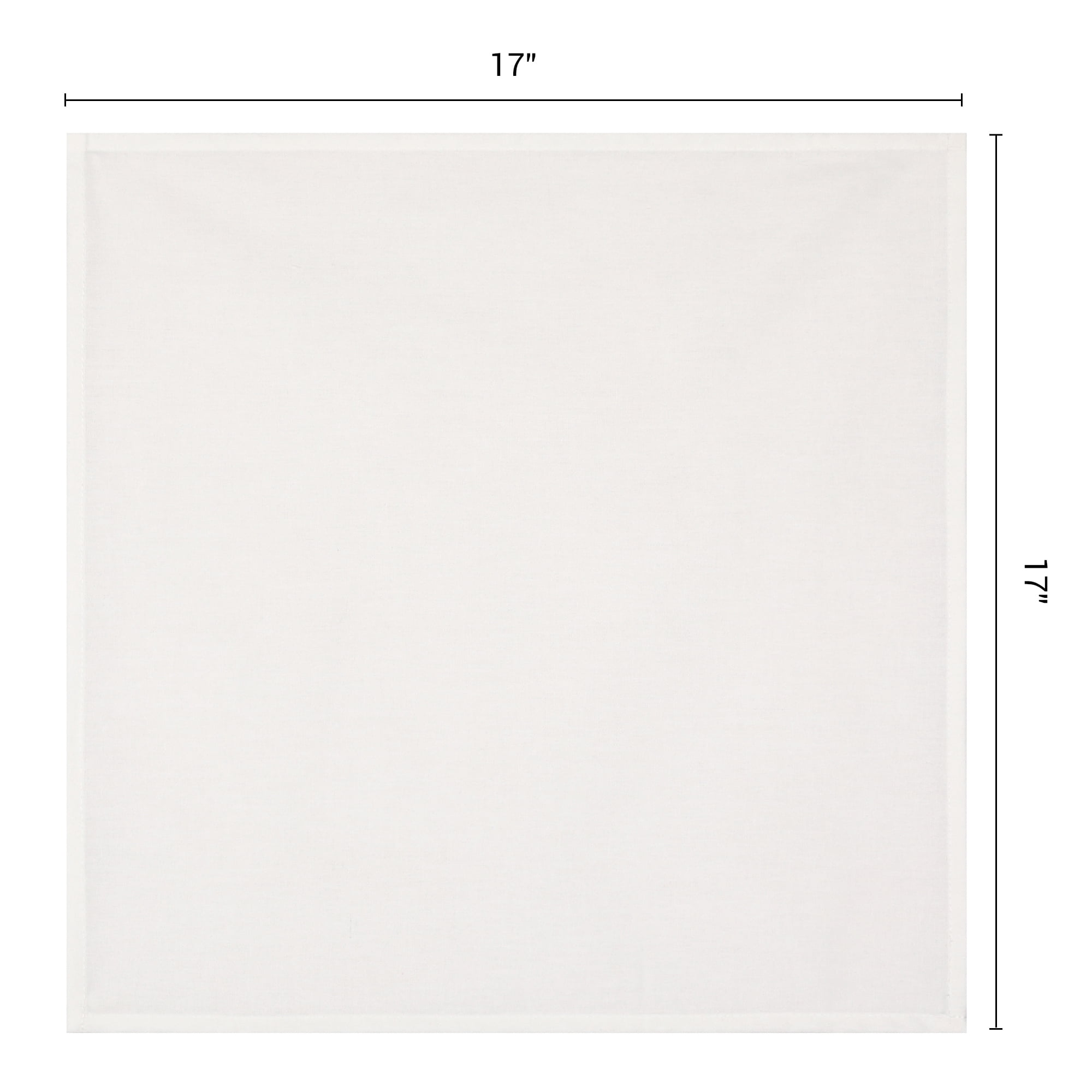 Unique Bargains 6Pcs Polyester Reusable Cloth Napkins White 16x16inch
