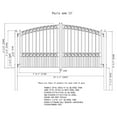 thumbnail image 2 of ALEKO Paris Style Ornamental Steel Dual Driveway Gate 12 ft x 6 ft Black, 2 of 11
