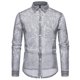 thumbnail image 2 of Blusa y camisa de manga larga con cuello vuelto para hombre, informal, a la moda, con botones sólidos, de poliéster, de manga larga y cuello vuelto., 2 of 9