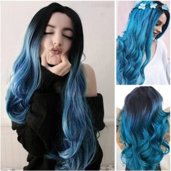 Glueless wigs, pre-plucked and pre-cut for beginners, women's synthetic lace front wigs, long wavy lace hairline with middle parting, suitable for daily parties, ready to wear in 3 seconds