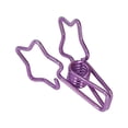 thumbnail image 3 of Binder Clips, Star Shape Strong Clamping Force Hollow Paper Binder Clips 100pcs  For Account For Office Worker For Tickets Purple,Rose Gold, 3 of 8