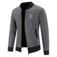 thumbnail image 2 of Mens Sweater Cardigan Full Zip Knitted Long Sleeve Sweaters Men Workout Outfits, 2 of 5