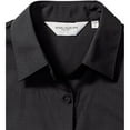 thumbnail image 3 of Russell Collection Ladies/Womens Short Sleeve Poly-Cotton Easy Care Poplin Shirt, 3 of 7