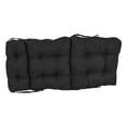 thumbnail image 2 of 22-inch by 45-inch Solid Microsuede Tufted Chair Cushion Black-Color, 2 of 2