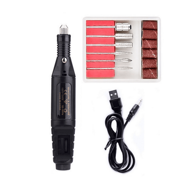 Mini pulidora de uñas portátil, minimáquina pulidora de uñas eléctrica, juego de herramientas para uñas
