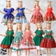 thumbnail image 2 of Vestido de Navidad para niña, estampado de Papá Noel, vestido de actuación, vestido de princesa hinchado para niña, 2 of 6