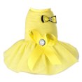 thumbnail image 2 of Methold Ropa para mascotas Chaleco con lazo de gasa Vestido Disfraz Regalo Ropa para mascotas Amarillo XXL, 2 of 6