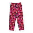 thumbnail image 6 of Uemuo Orchids Flowers Pattern Women's Wide Leg Palazzo Lounge Pants with Pockets Light Weight Loose Comfy Casual Pajama Pants-Medium, 6 of 9