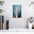 thumbnail image 3 of Elephant Stock Llama On A Toilet Wall Art - Vertical Canvas Wall Art - Bathroom Wall Decor - Humor Canvas - White And Teal Decor - 8" x 12", 3 of 8