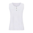 thumbnail image 5 of QWERTYU Tunic Tank Tops for Women Clearance Button Down Womens Tunics Sleeveless Tunic Shirts for Women Plus Size White 3X, 5 of 6