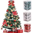 thumbnail image 3 of Decoraciones de Navidad, 12 unidades, 9 colores, Bola de Navidad de alta calidad, colgante de árbol de Navidad, decoración navideña para el hogar, 2023, regalo de Año Nuevo, HOMELLIKER2, 3 of 4