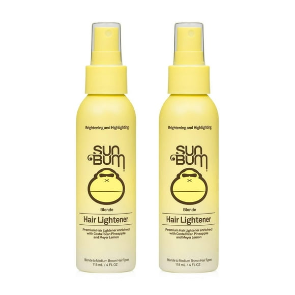 Sun Bum Blonde Hair Lightener - Vegan, Paraben, Gluten and Cruelty-Free Color Enhancing Brightener for Blondes, 2 Pack